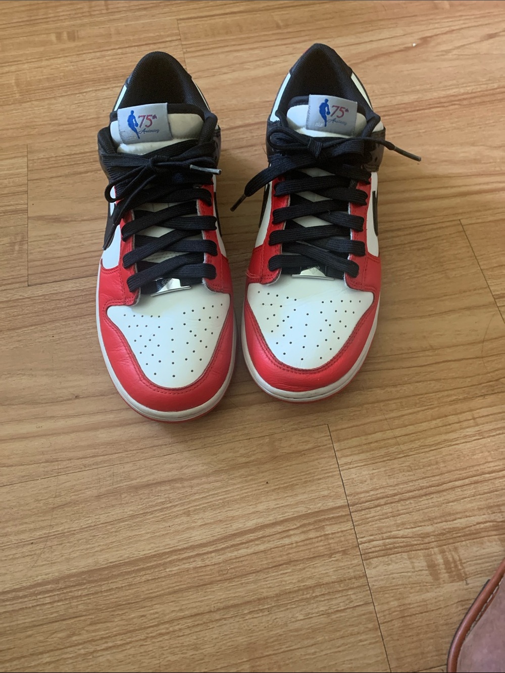 Nike Men's Low-Top Sneakers — White, Red & Black